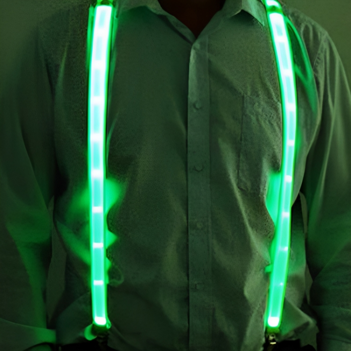 Gröna LED hängslen neon 