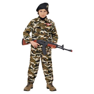 Soldatkostym för barn i camouflage
