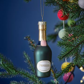 Grön flaska dekoration till julgran