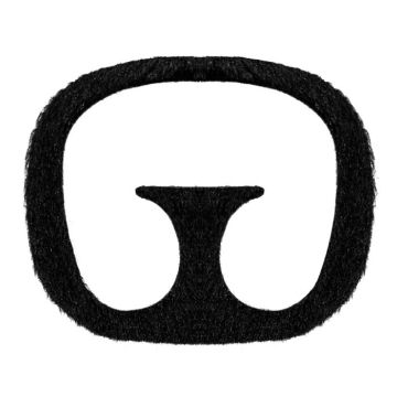 Svart goatee skägg