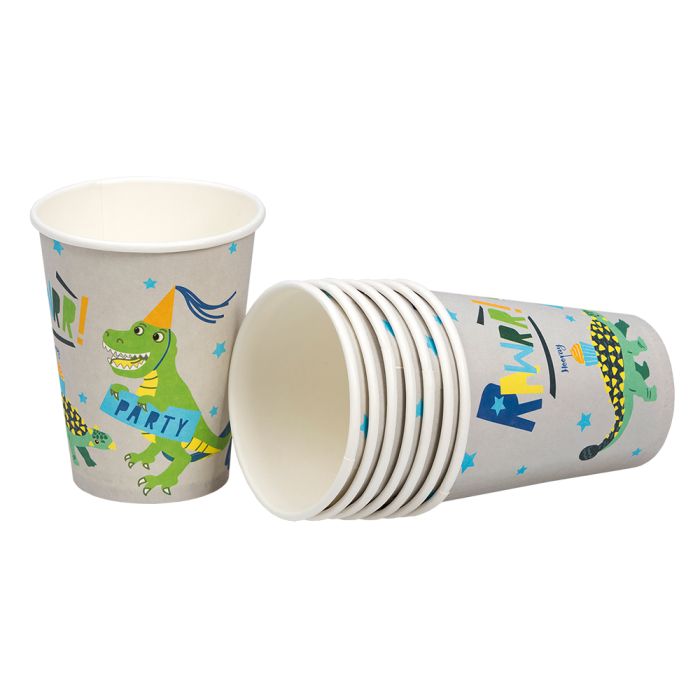 Dinosaur tema Pappersmuggar 8x  