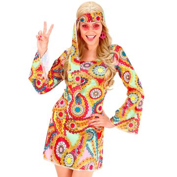 Hippie klänning för damer med pannband