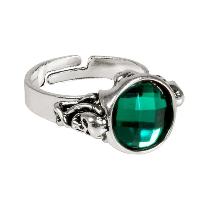 Ring med grön sten - onesize