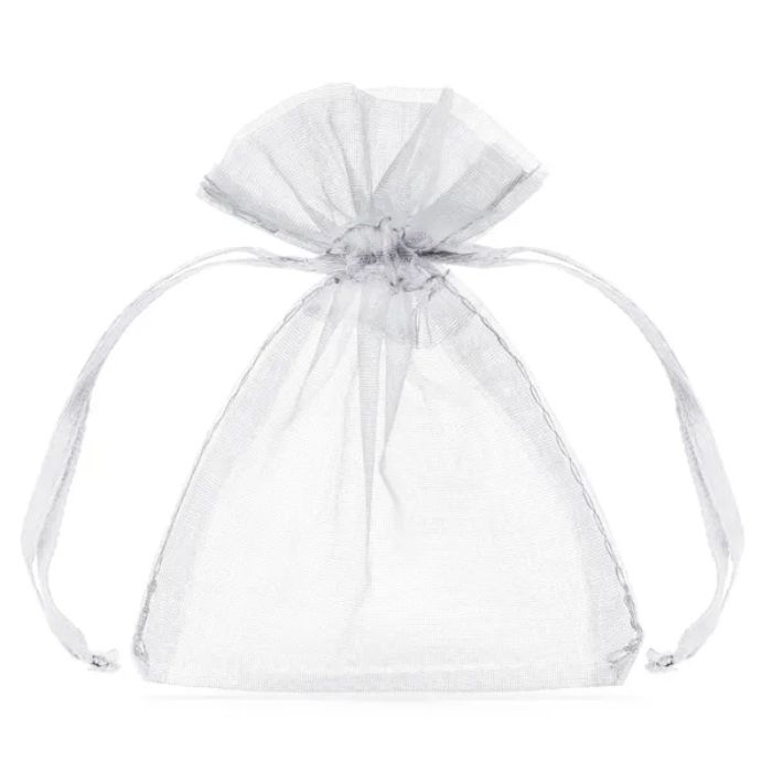 Organzapåsar 10x - 10 cm vit 