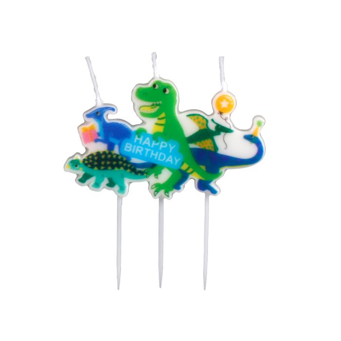 Födelsedagsljus dinosaur motiv 9 cm