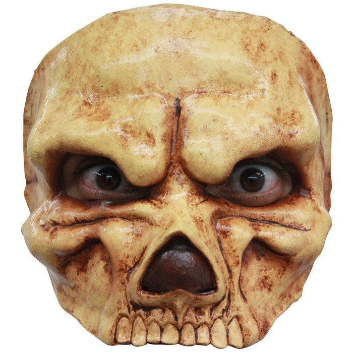 Läskig halv skelettmask