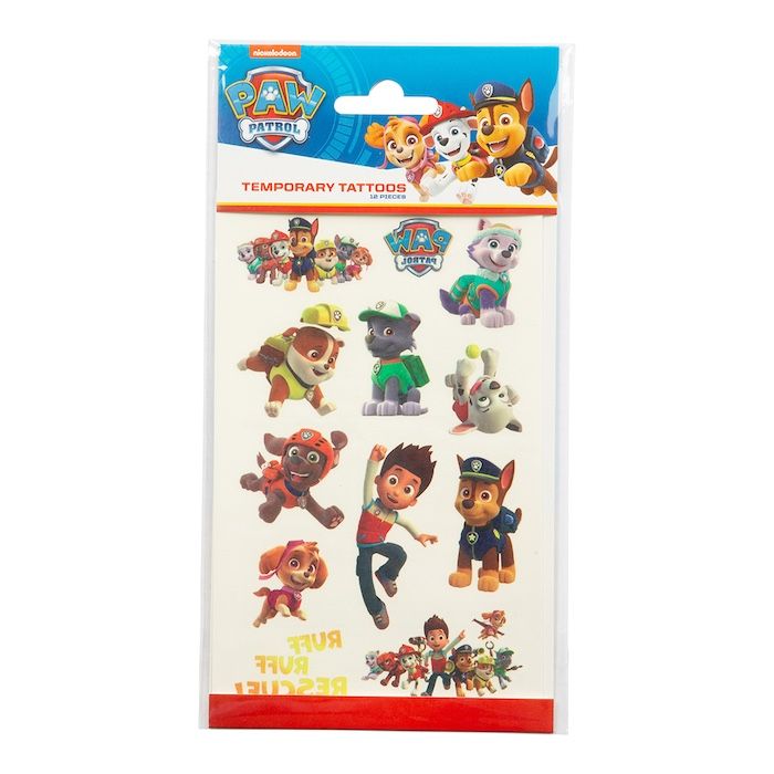 Tillfälliga och konstgjorda paw patrol tatueringar 12x