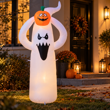 Uppblåsbart halloween spöke med LED 150 cm