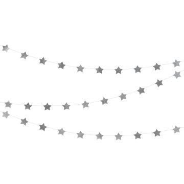 Silverstjärna girlang - 3,6 m