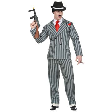 Gangsterkostym för herrar i läderlook