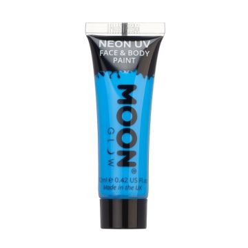 Intensiv neon UV ansikts- och kroppsmålning 12 ml Moon Creations blå