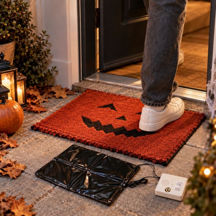 Halloween-dörrmatta med sensor och ljudeffekt