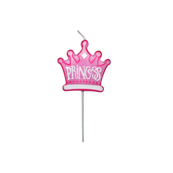 Prinsesskrona ljuskrona rosa 9 cm