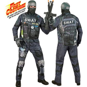 S.W.A.T. kostym för män med tryck