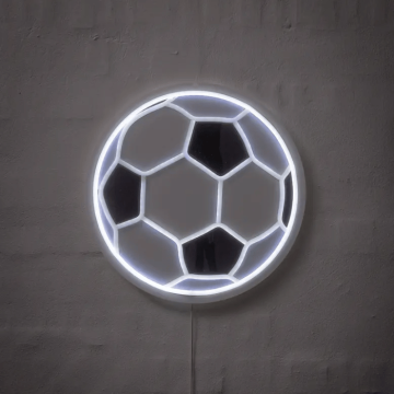 Fotboll neon LED-skylt - 32 cm