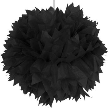 Svart pompom - 30 cm