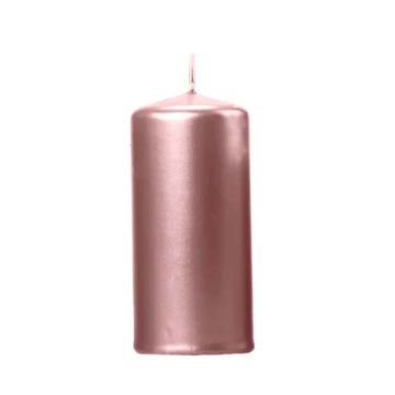 Metallic Rose Gold Stearinljus 6x - 12 x 6 cm