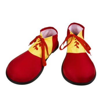 Clownskor röd och gul m. snören – onesize