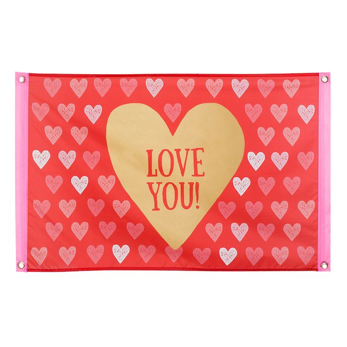 "Love you" flagga - 60x90cm