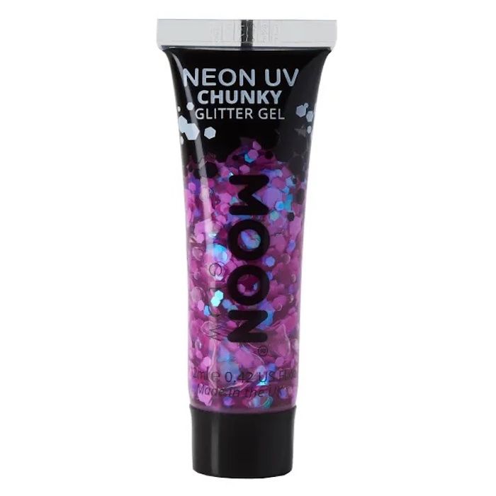 Neon UV Chunky Glitter Gel Lila 12 ml Moon Creations