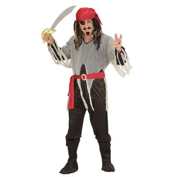 Flosset piratkostym för män