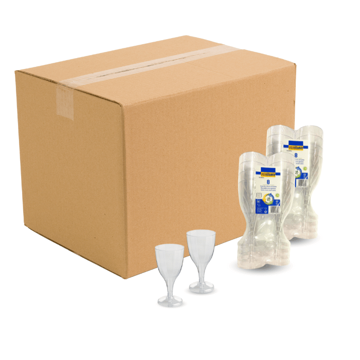 170 ml vinglas 96x plast transparent