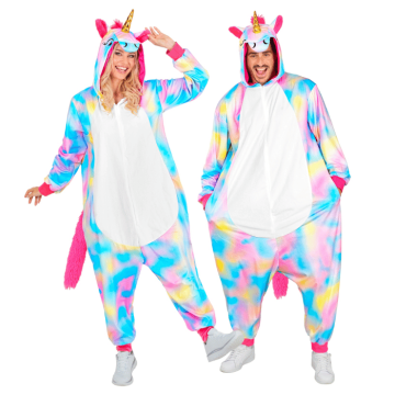 Regnbåge enhörning kostym onesie - unisex