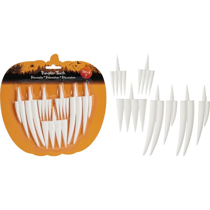 Pumpatäcken i plast till halloween, 7 stk