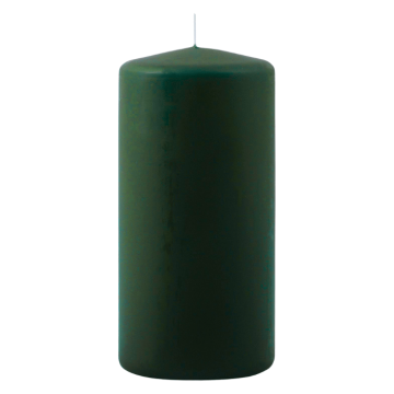 Blockljus flaskegrön 1x - 6x12 cm