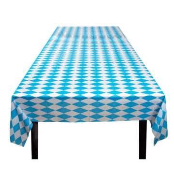 Oktoberfest plastduk blå/vit ruta - 130x180 cm
