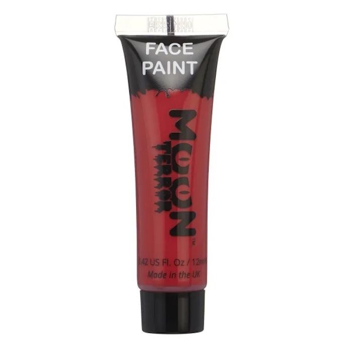 Halloween Ansikts Och Kropsmaling Röd 12 ml Moon Creations