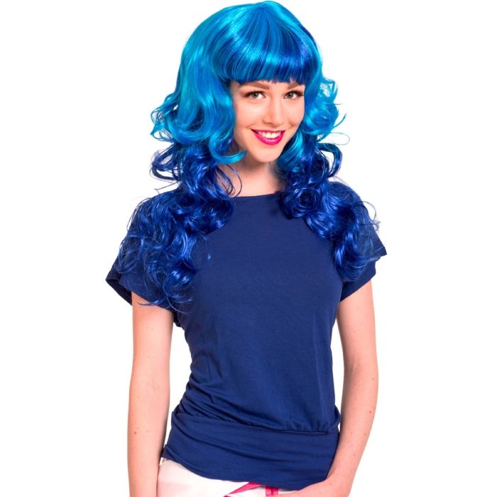 Rolig neonperuk blå