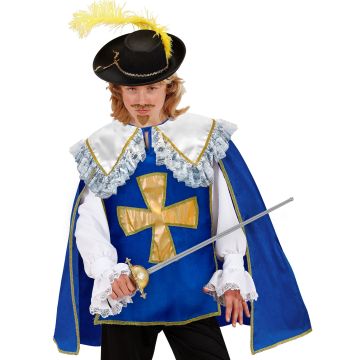 Musketärkappa för pojkar i blå