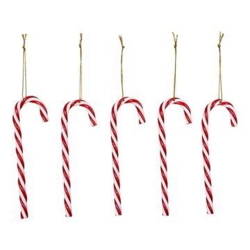 Julstångsupphängningar med guldsnöre för julgran 5x Det Gamla Apoteket