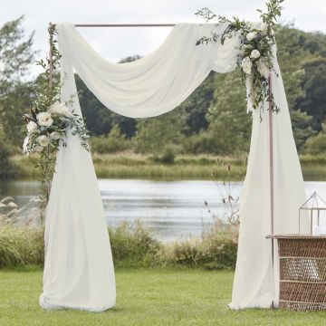 Vitt Gardin - 2 x 6,2 meter