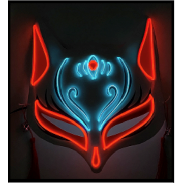 Japansk katt LED-mask som lyser i mörker 