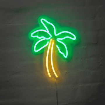 Palm neon LED skylt - 31x25 cm