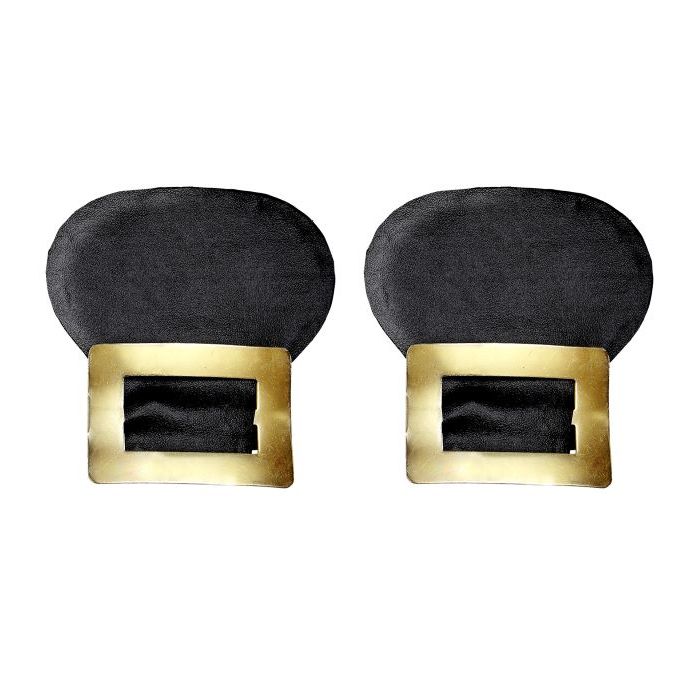 Skospäner Guld Läderlook