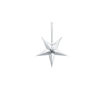 Stjärna i pap silver - 45 cm