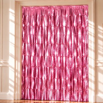 Rosa Glimmergardin - 100 x 240 cm