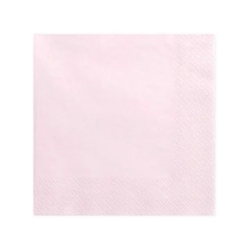 Ljusrosa servetter 20x - 33x33 cm