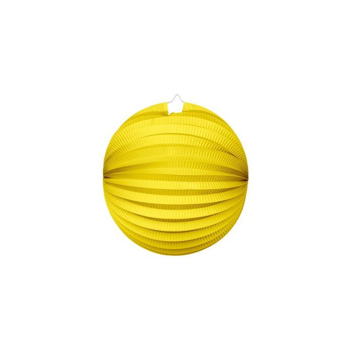 Rund Papperslykta I Gult - 25 cm 