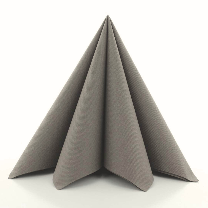 Luksusservetter gråbrun 12x - 40x40 cm