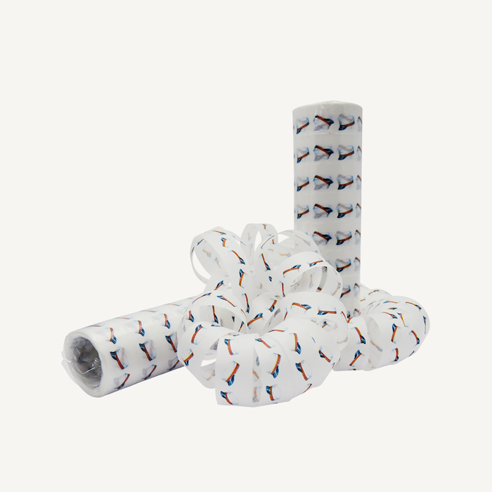 Studenterhue Serpentiner Röd 2x - 4 m
