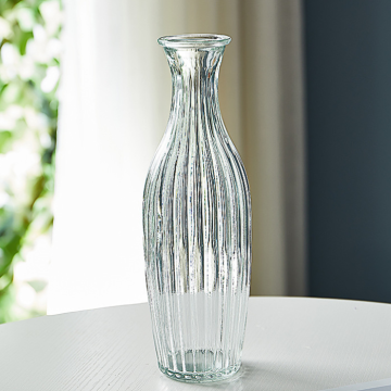 Vas rillet glas - 23 cm