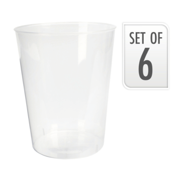 500 ml drinkglas 6x hård plast återanvändbar