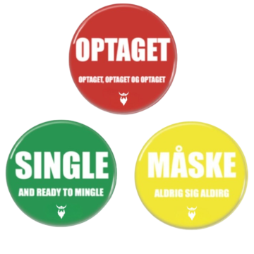 Trafikljus fest badges 30x - 58 mm