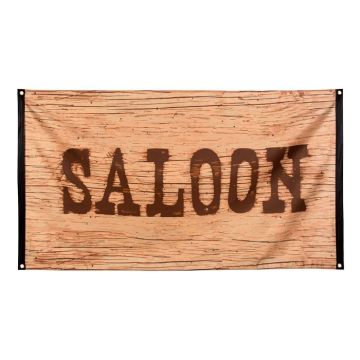 Brun cowboy saloon-banner - 150x90 cm
