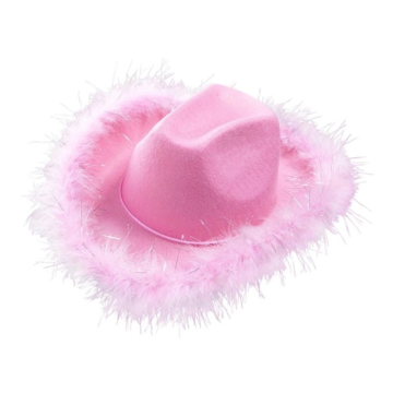 Rosa cowboyhatt i plysch