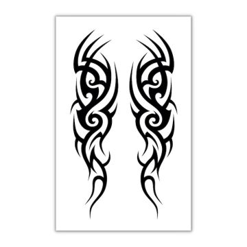 Tribal falsk och konstgjord tatuering 10.5x20cm 